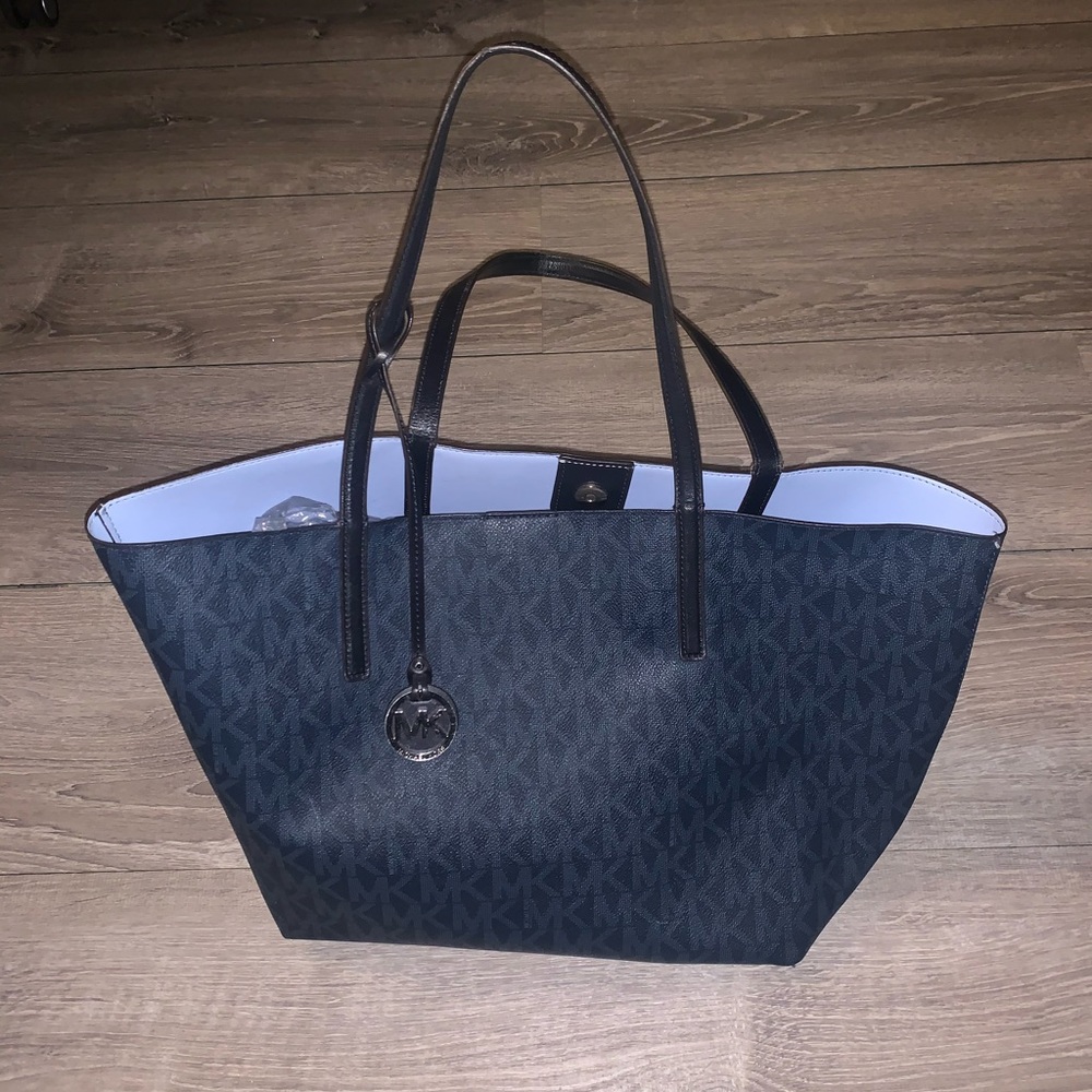 Michael Kors MK Blue Logo Tote Bag